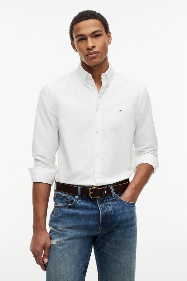 Tommy Jeans Oxford regular fit shirt white