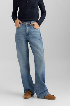 Springfield Wide leg mid-rise jeans