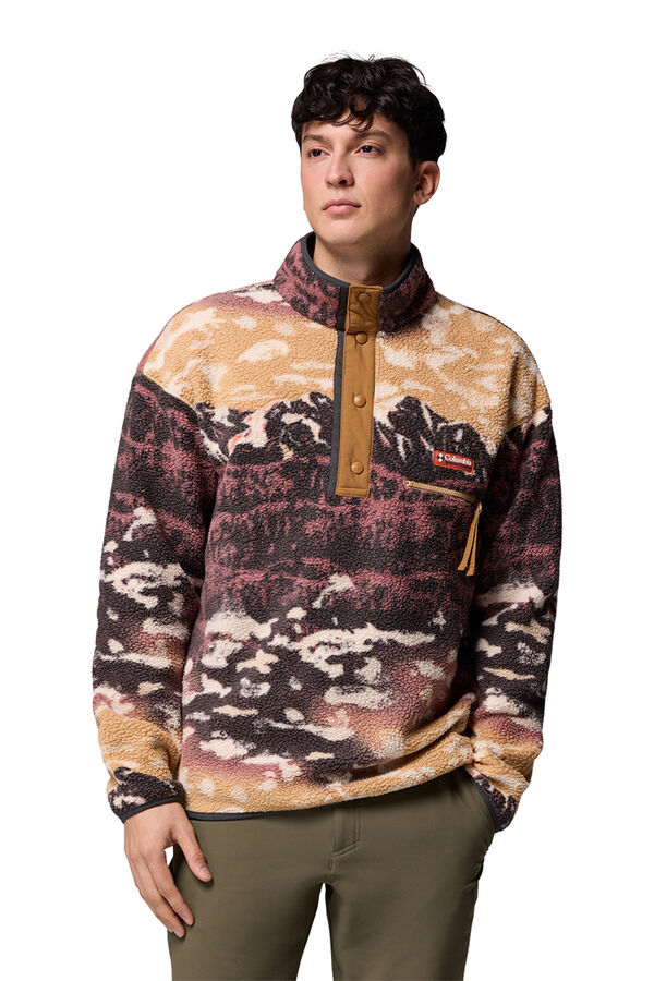 Columbia Fleece mit Druckkn&ouml;pfen Nude