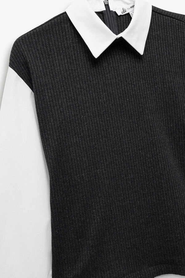 Koton Camisa de gola cl&aacute;ssica branco