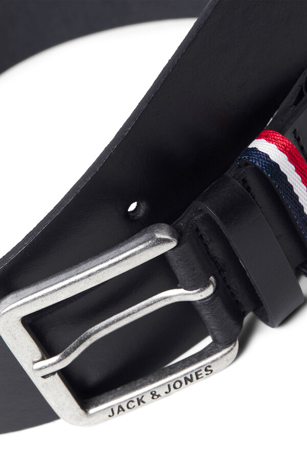 Jack & Jones Cintur&oacute;n cl&aacute;sico piel negro