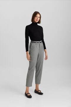 Springfield Pantalon tailored ceinture
