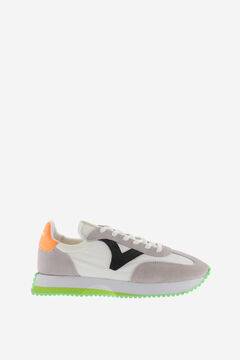 Springfield Split Leather & Neon Cosmos Trainers gris