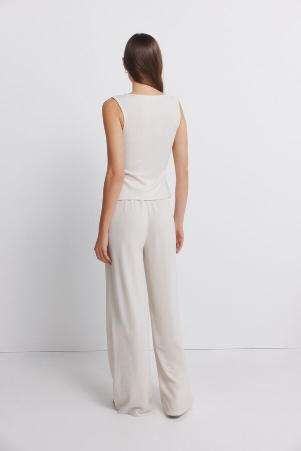 Springfield Wide long trousers nude