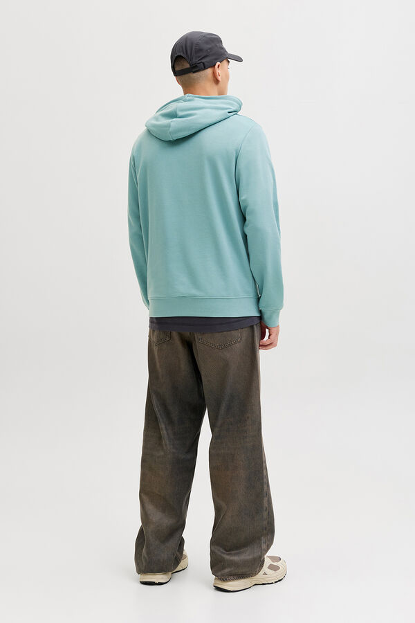 Jack & Jones Sudadera con capucha logo turquesa