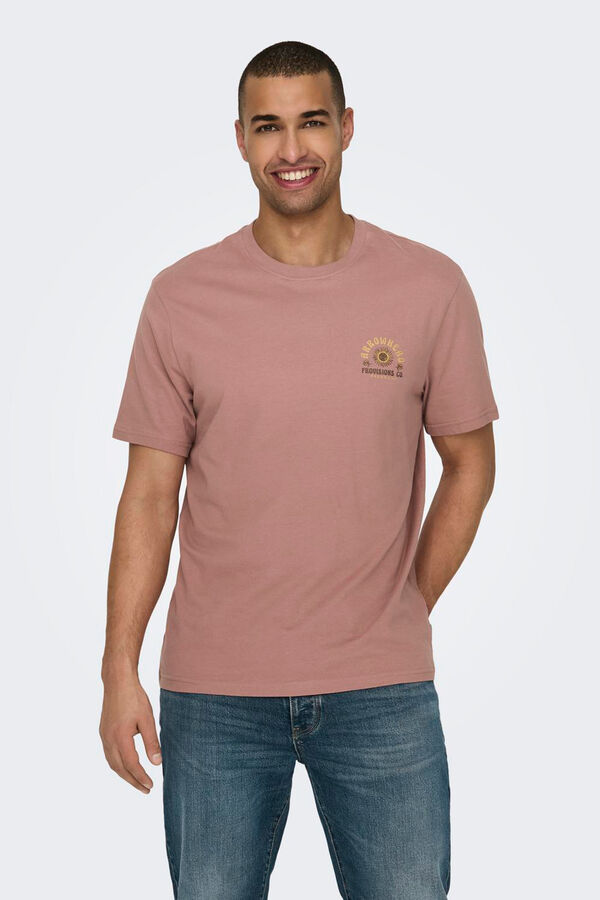 Springfield Printed short sleeve T-shirt brown