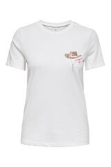 Only short-sleeved T-shirt blanc