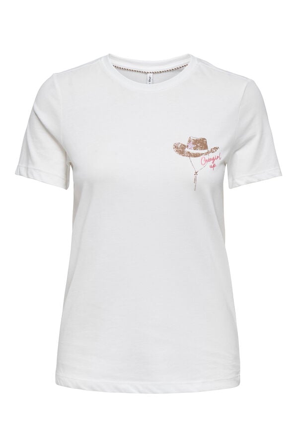 Only short-sleeved T-shirt blanc