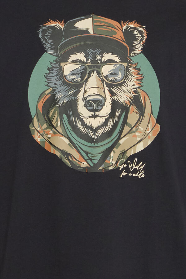 Blend Short-sleeved printed T-shirt  Crna