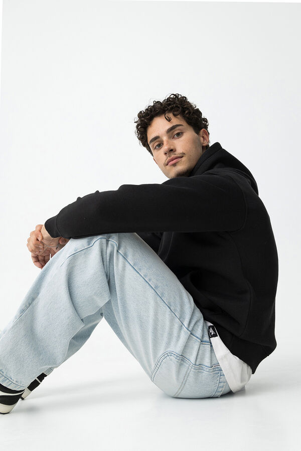 Tiffosi Young Hoodie b&aacute;sico negro