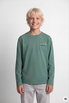 Springfield Kids T-shirt manga comprida com logo Springfield para crian&ccedil;a