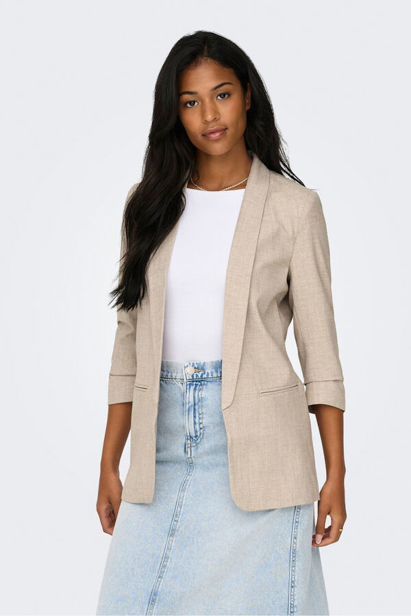Only Blazer abierta manga remangada gris