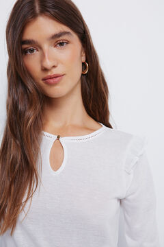 Springfield Plumetis ruffle shoulder T-shirt