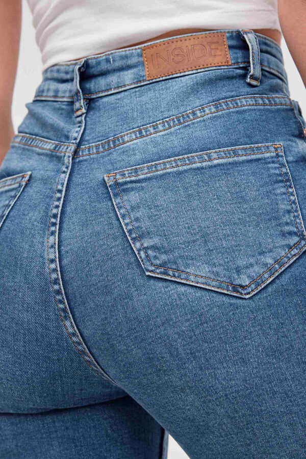 Springfield Jeans skinny de cintura média azul