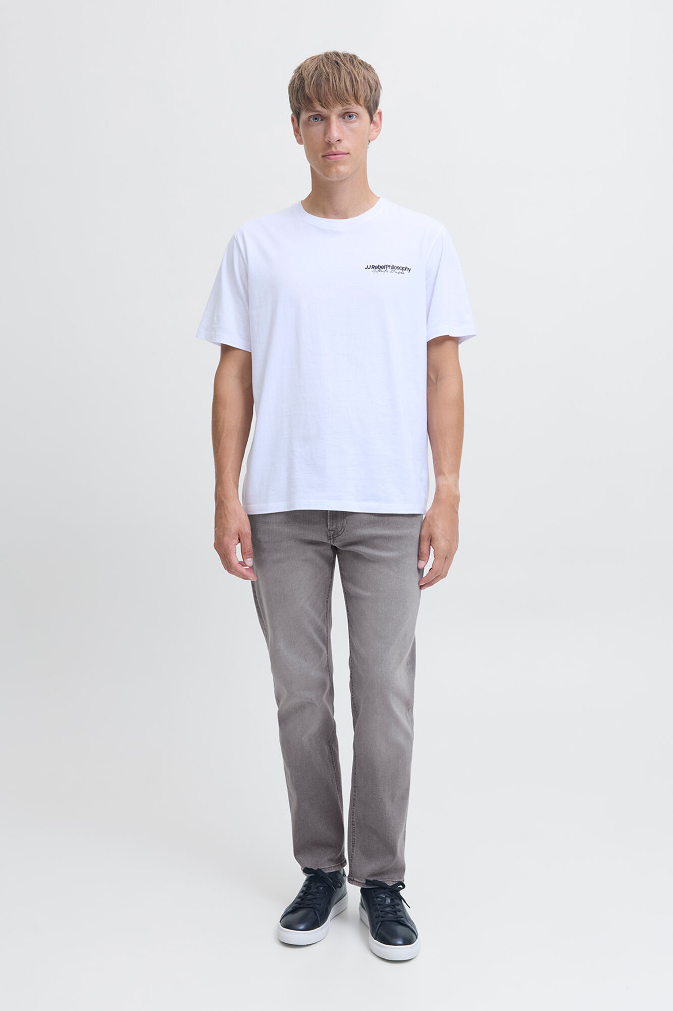 JJ REBEL cal&ccedil;a jeans de corte reto  