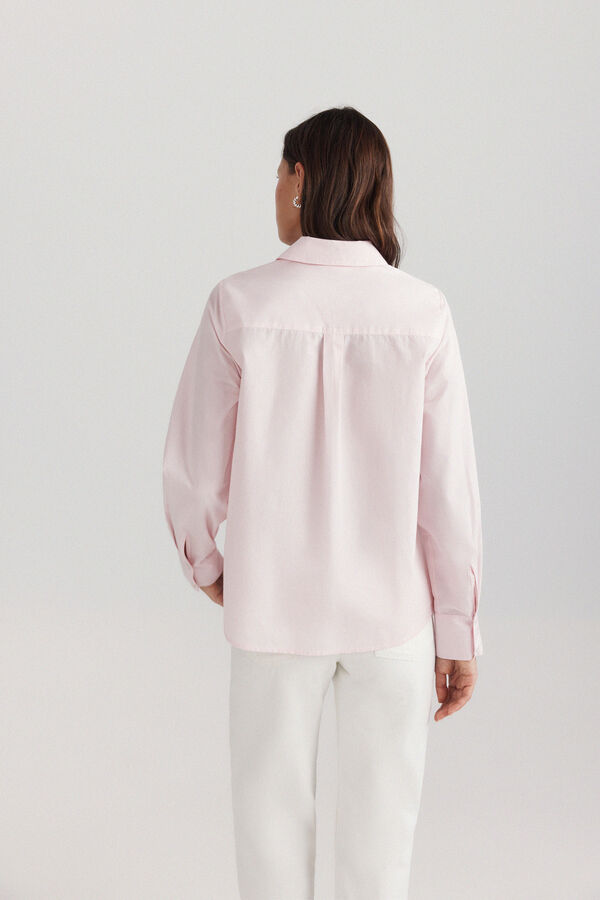 Springfield Pleated basic shirt pink