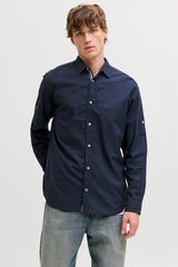 Jack & Jones Cotton long sleeve shirt blue