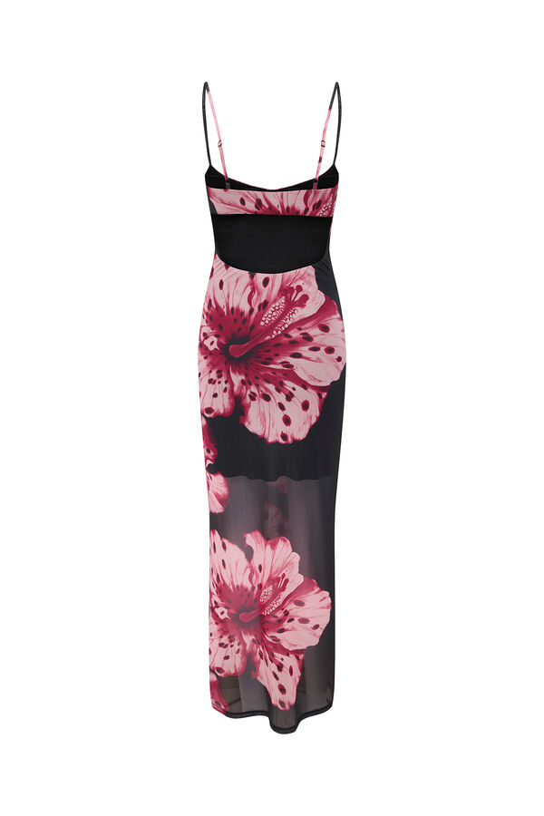 Only Vestido largo estampado floral negro