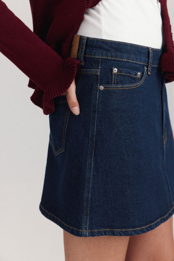 Springfield Denim short skirt blue