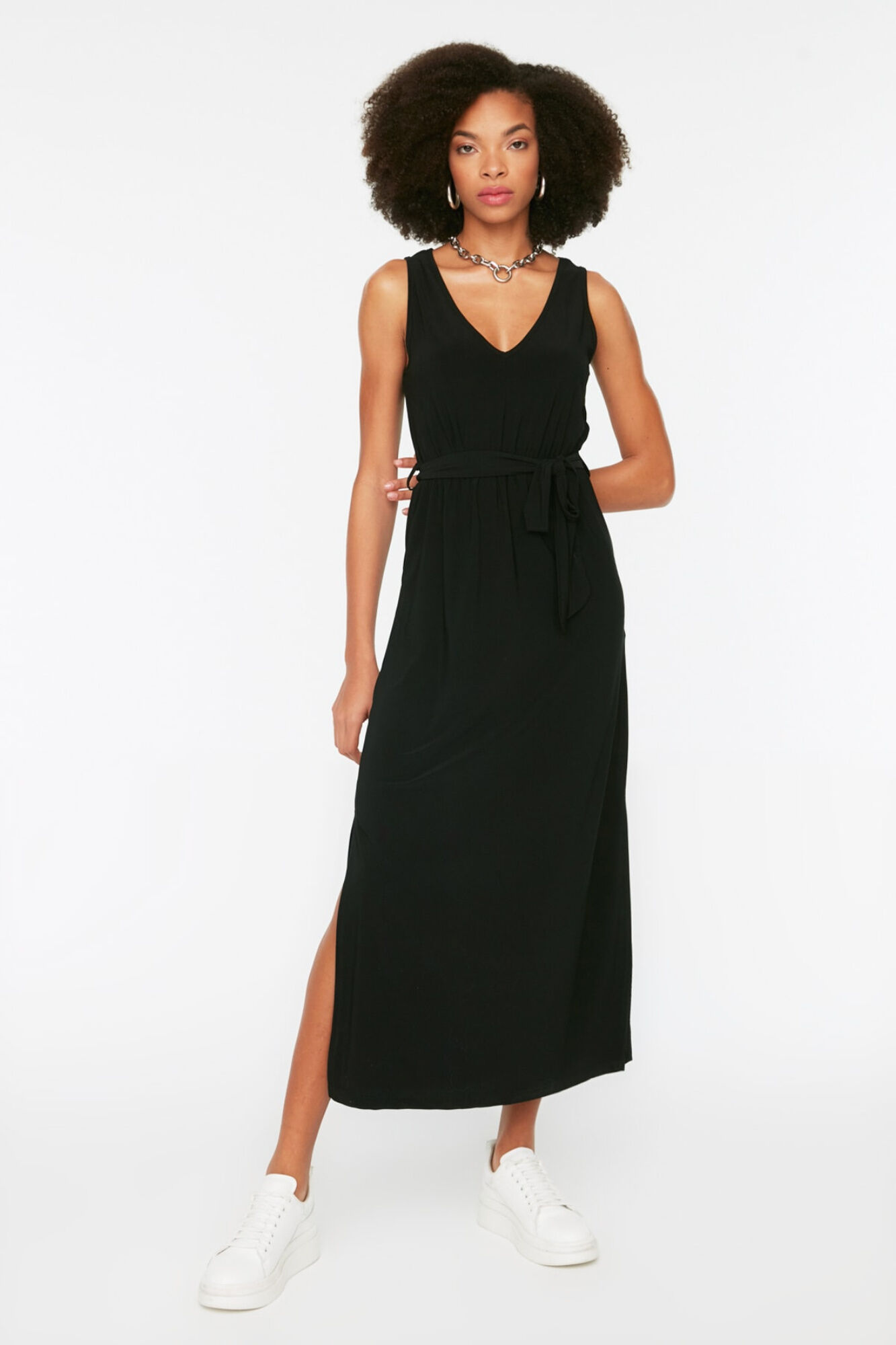 Trendyol Vestido midi sem mangas