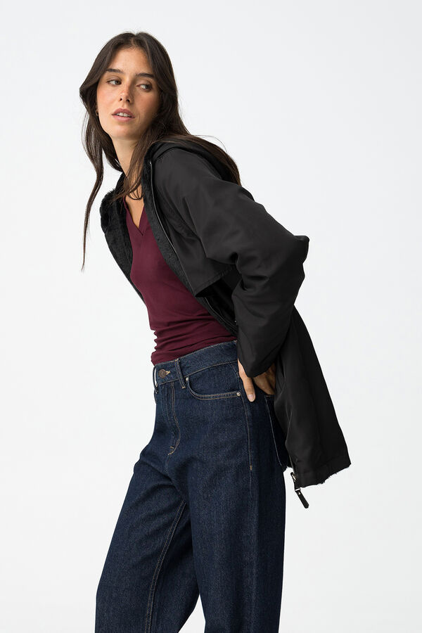 Tiffosi Parka reversível com ajuste relaxado preto