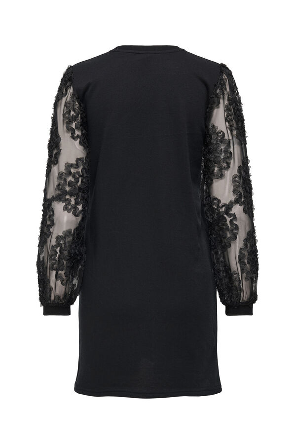 JDY Vestido corto detalle floral negro