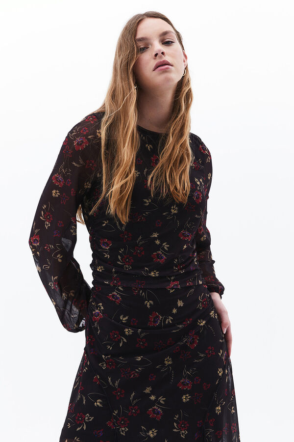 Oxxo Vestido largo estampado negro