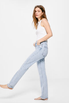 Springfield Jeans Straight-Fit nachhaltige Waschung blau