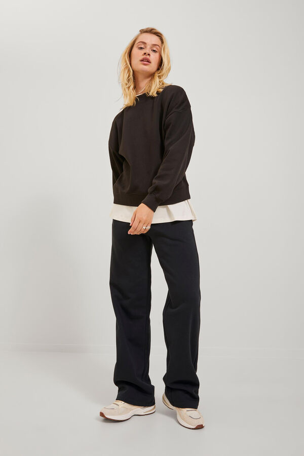 Springfield Women's straight cut jogger trousers crna