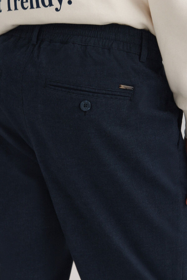 Springfield Comfort fit structure trousers blue