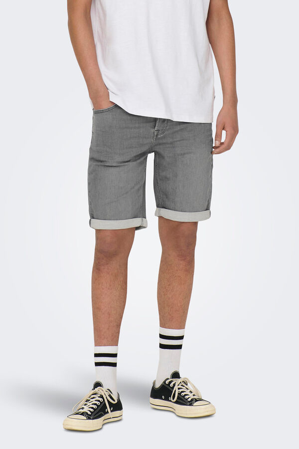 Only & Sons Denim Bermuda shorts grey