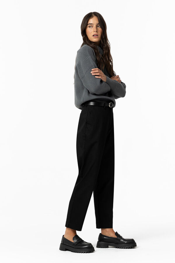Tiffosi Tailor-made trousers with belt black