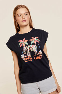 Springfield T-Shirt „Good Vibes“ marino