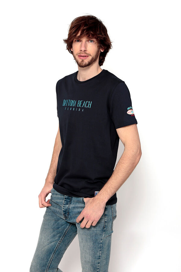 Springfield T-Shirt mit Print hinten marino