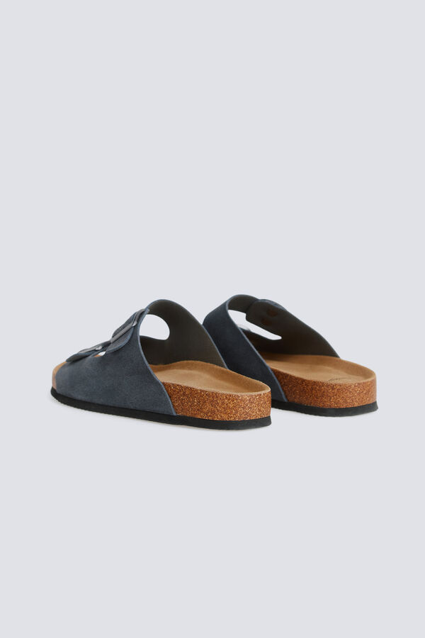 Springfield Leather double buckle sandal grey