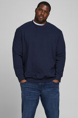 Springfield PLUS essential round neck sweatshirt tamno plava