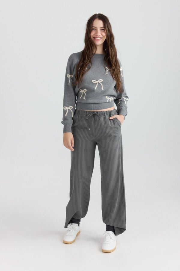 Springfield Bow jumper grey