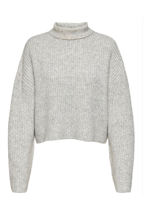 Only High neck jumper  grey