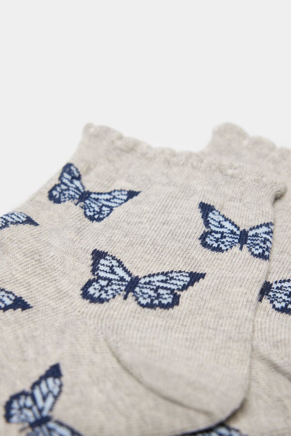 Springfield Socken Schmetterlinge silber