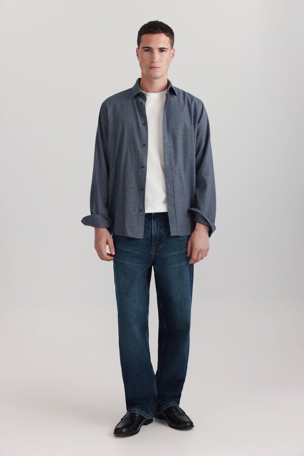 Springfield Chemise &agrave; carreaux vichy gris