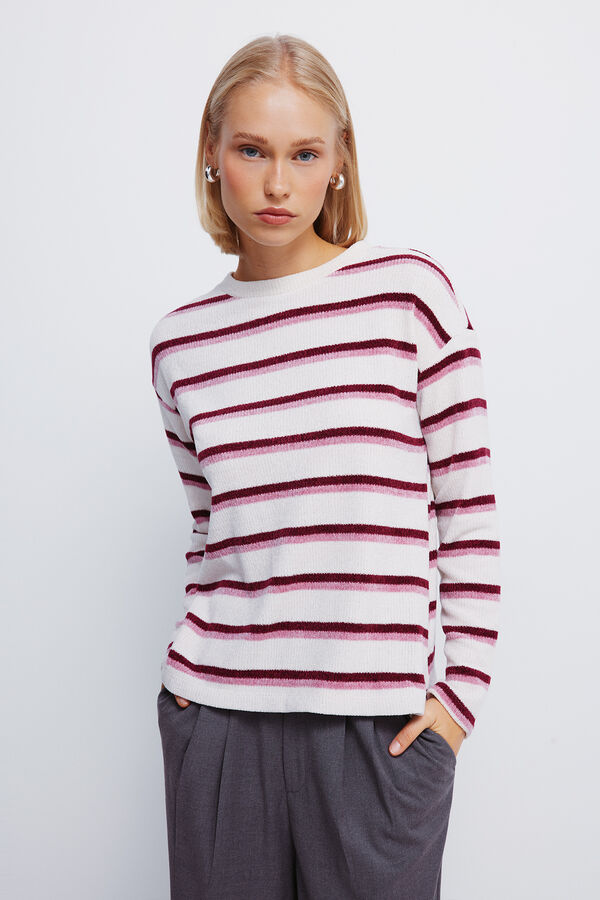 Springfield Striped chenille jumper brown