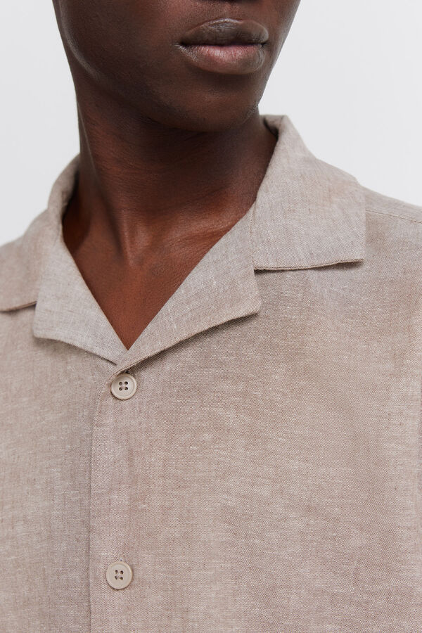 Springfield Linen short sleeve shirt nude