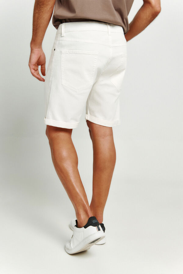 Jack & Jones Canvas chino Bermuda shorts white
