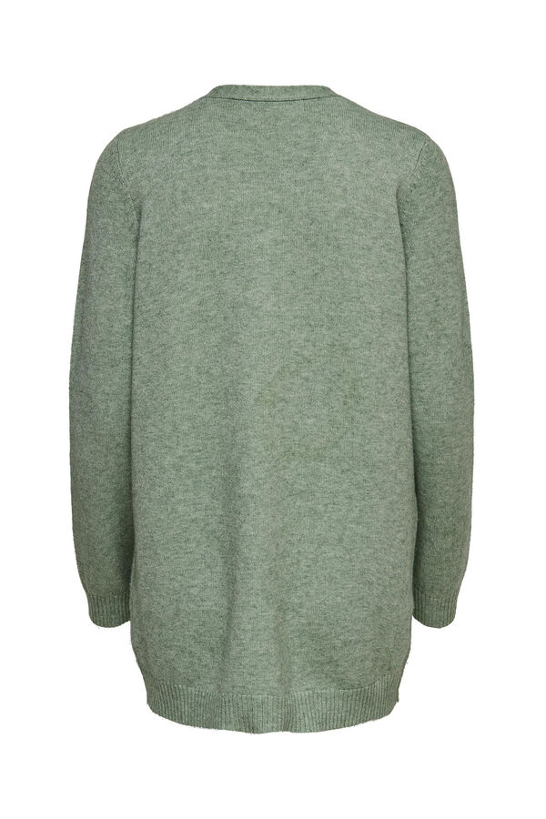 Springfield Long-sleeved knit cardigan green