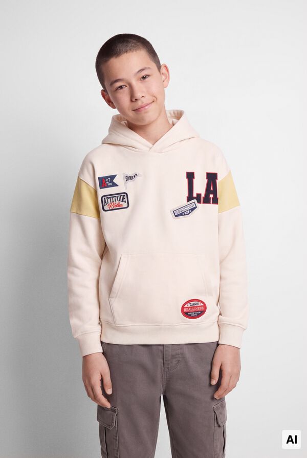 Springfield Kids Kids' patch sweatshirt white