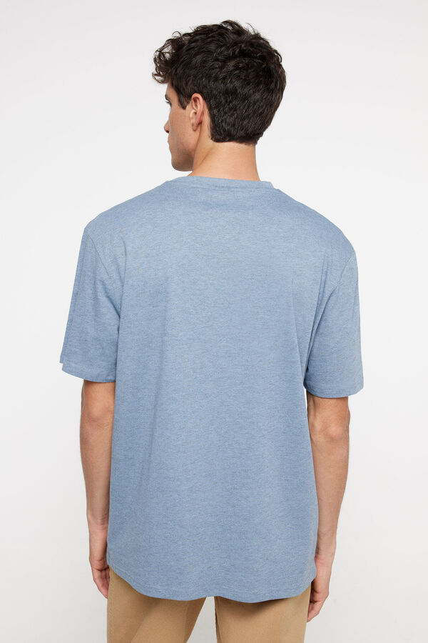 Springfield Melange effect T-shirt blue mix