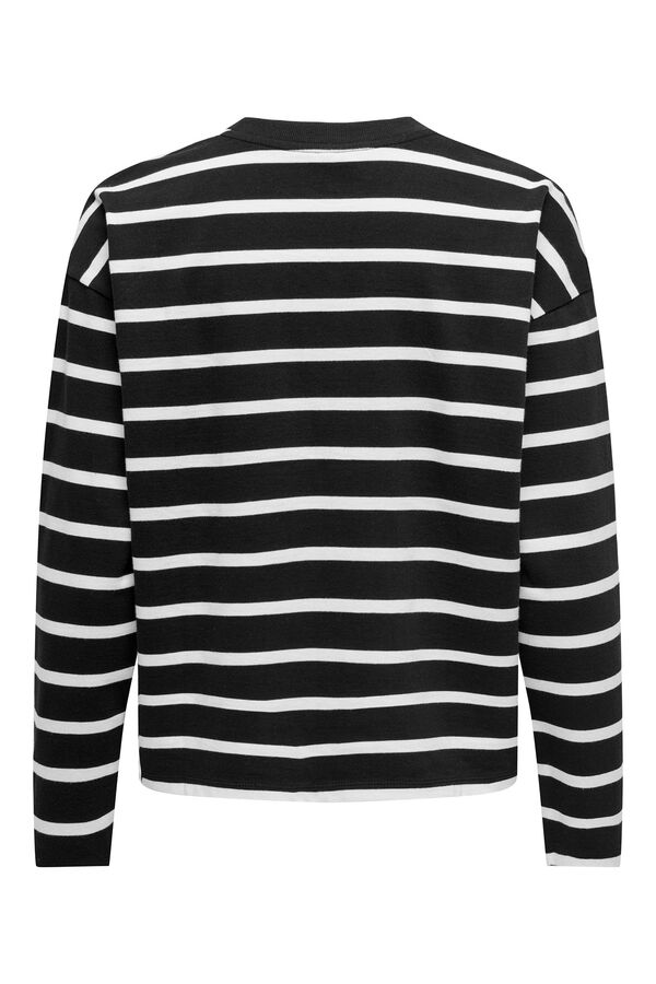 Springfield Striped long-sleeved top black