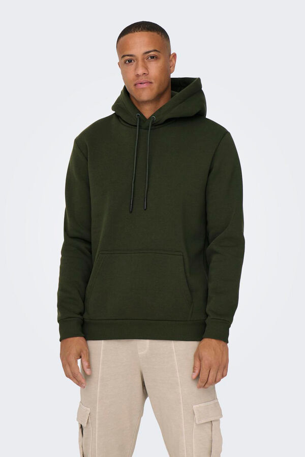 Springfield Fleece hood sweatshirt green