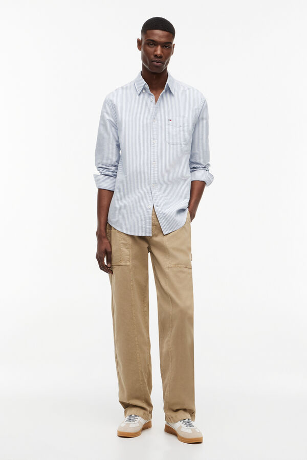 Tommy Jeans Striped regular fit oxford shirt printed