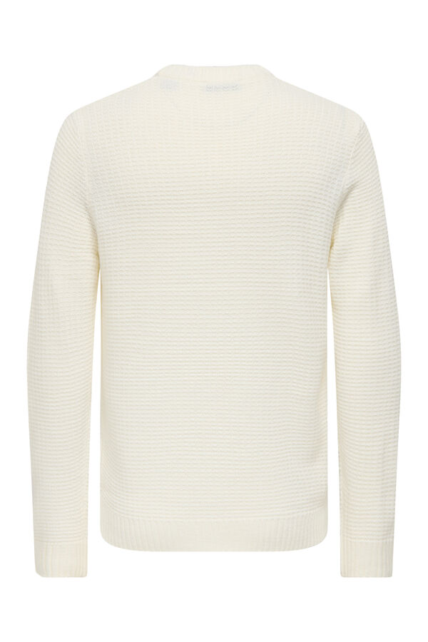 Only & Sons Camisola de gola redonda branco